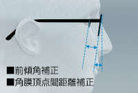 ■前傾角補正/■角膜頂点間距離補正